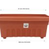 16 Inch Rectangle Plastic Pot - Terracotta Color - Image 3