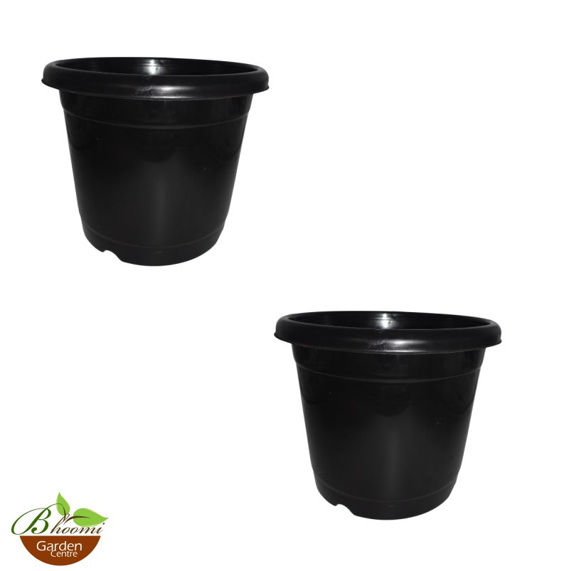 10 Inch Plastic Nursery Pot - Black Color