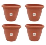14 inch plastic round pot (terracotta color)